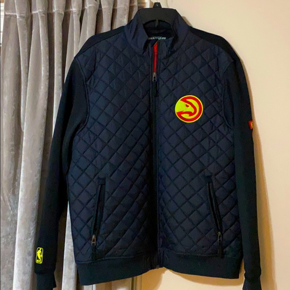 COPY - Atlanta Hawks quilted black NBA Jacket